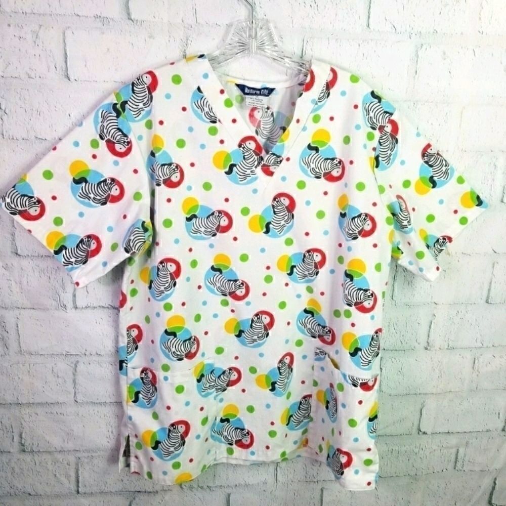 Zebra Scrubs. Size M. Uniform City.